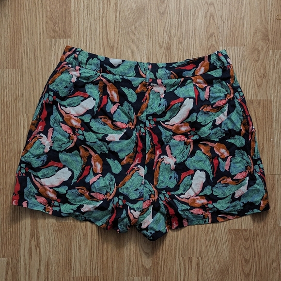 Frank & Oak Tropical Wide Leg Shorts Size 14 - Picture 2 of 6
